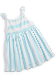 First Impressions Baby Girls Pool Stripe Dress, Created for Macy's - Oasis Blue