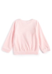 First Impressions Baby Girls Unicorn Velour Top, Created for Macy's - Creamy Berry