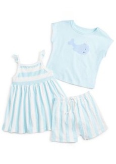 First Impressions Baby Pool Stripe Dress Whale Graphic T Shirt Rugby Stripe Shorts Created For Macys