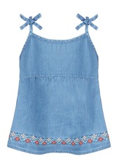 First Impressions Toddler Girls Floral Embroidered Denim Top, Created for Macy's