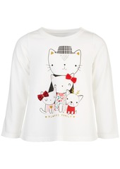 First Impressions Baby Girls Long-Sleeve Cat Family Cotton T-Shirt, Created for Macy's