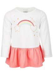 First Impressions Toddler Girls Rainbow Peplum Cotton Tunic, Created for Macy's