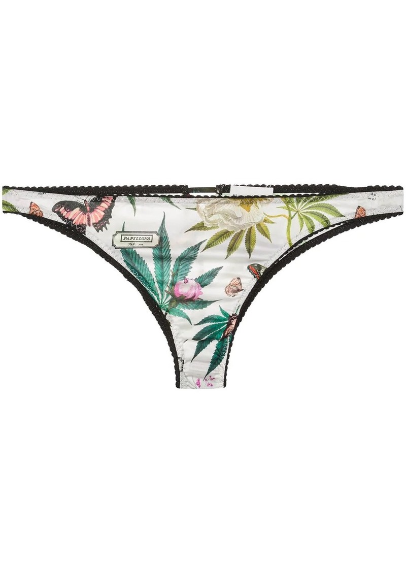 Fleur Du Mal Botanical-print cheeky