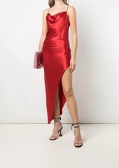 Fleur Du Mal cowl neck high slit slip dress