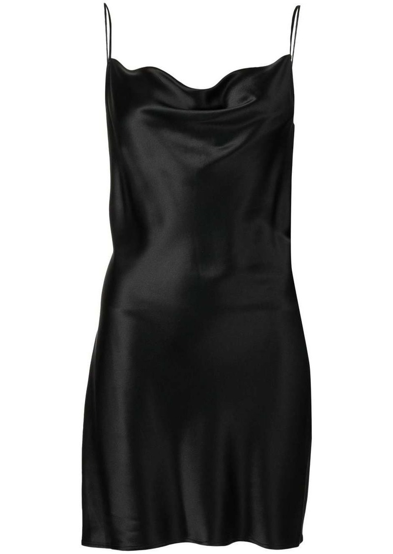 Fleur Du Mal cowl neck silk mini dress