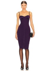 fleur du mal Mesh Midi Bustier Dress