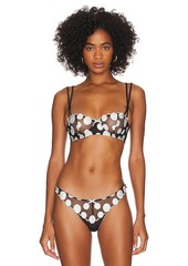 fleur du mal Polka Dot Embroidery Balconette