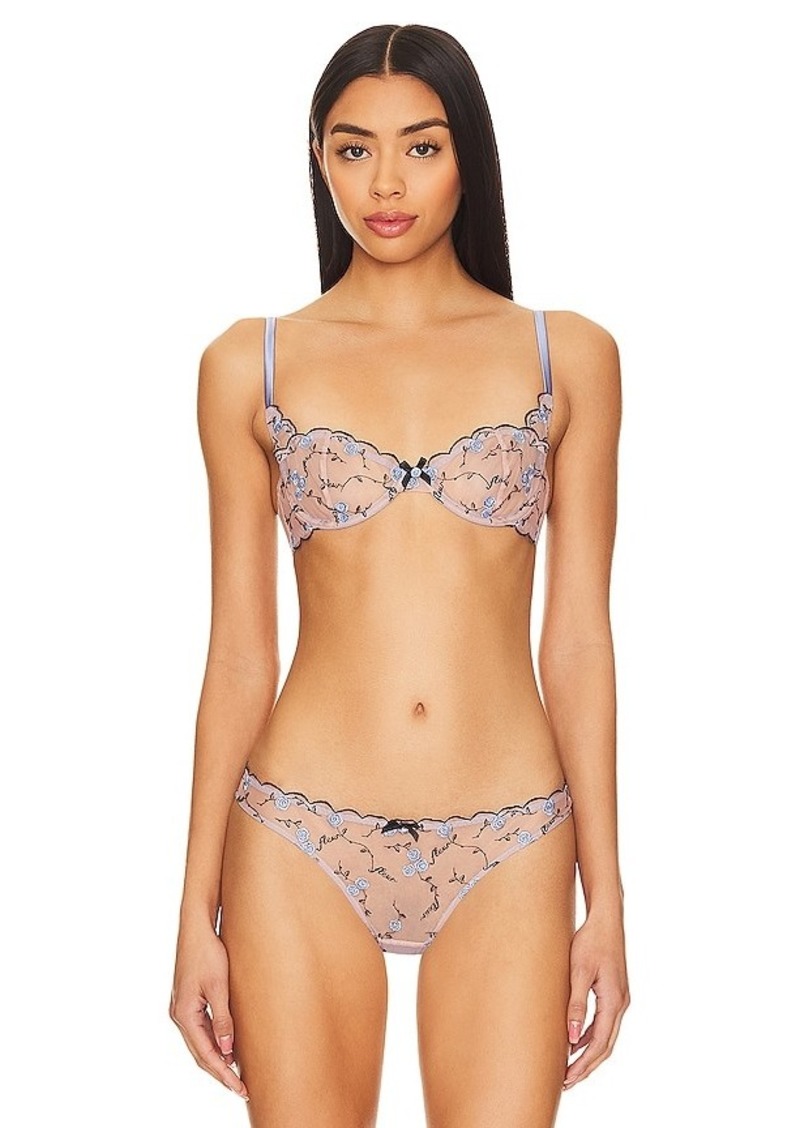 fleur du mal Rose And Vine Embroidery Balconette Bra