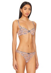 fleur du mal Rose And Vine Embroidery Balconette Bra