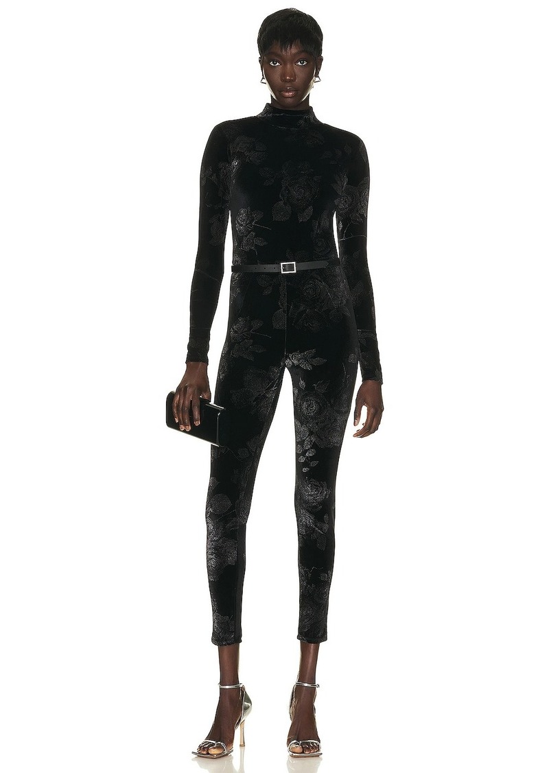 fleur du mal Rose Velvet Catsuit