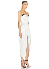 fleur du mal Silk Maxi Dress With Lace Cups