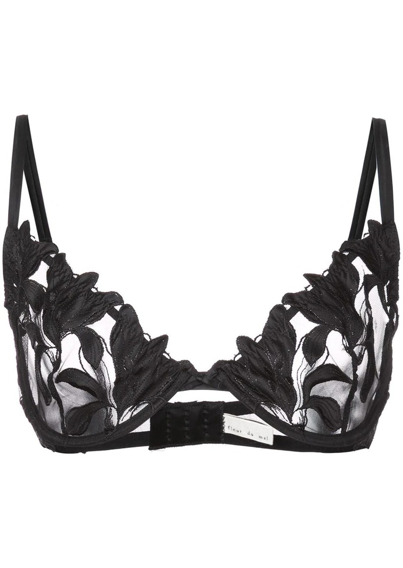 Fleur Du Mal Lily Lace Plunge Demi bra