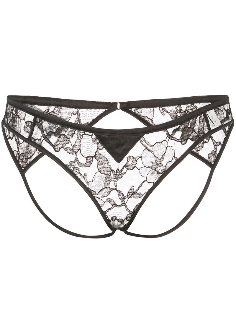 Fleur Du Mal Magnolia lace ouvert briefs