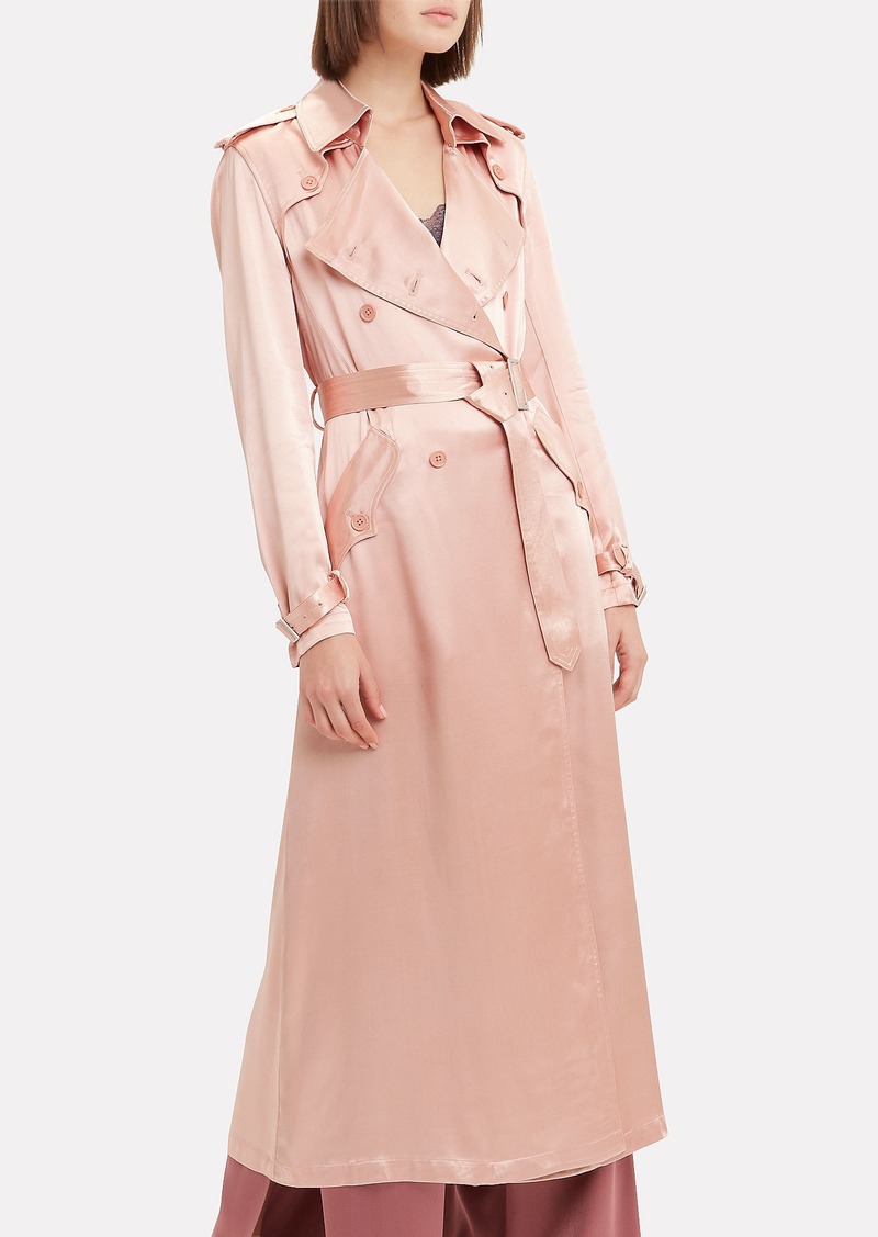 fleur du mal satin trench coat