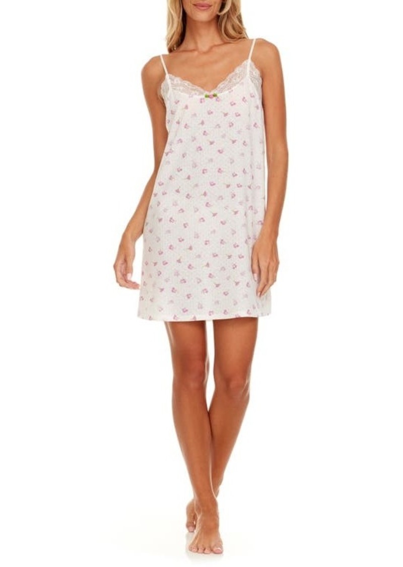 Flora Nikrooz Brittany Floral Pointelle Knit Chemise