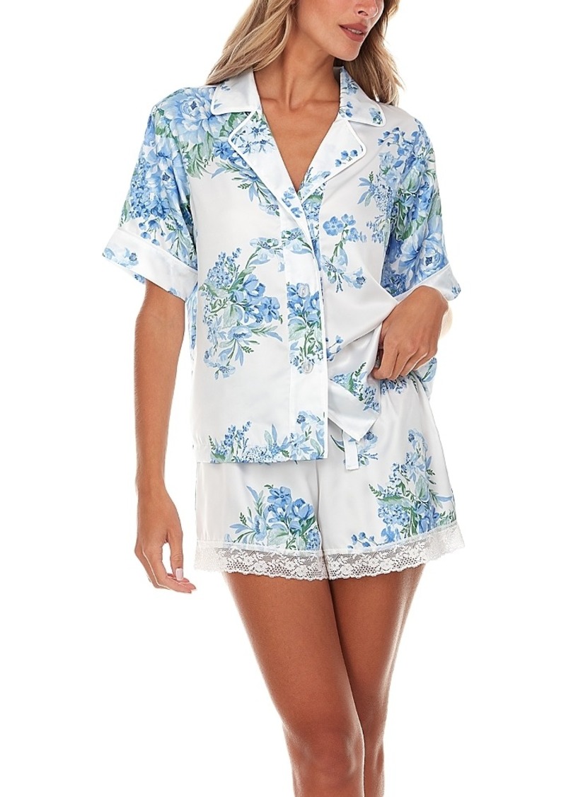 Flora Nikrooz Selena Printed Satin Pajama Set