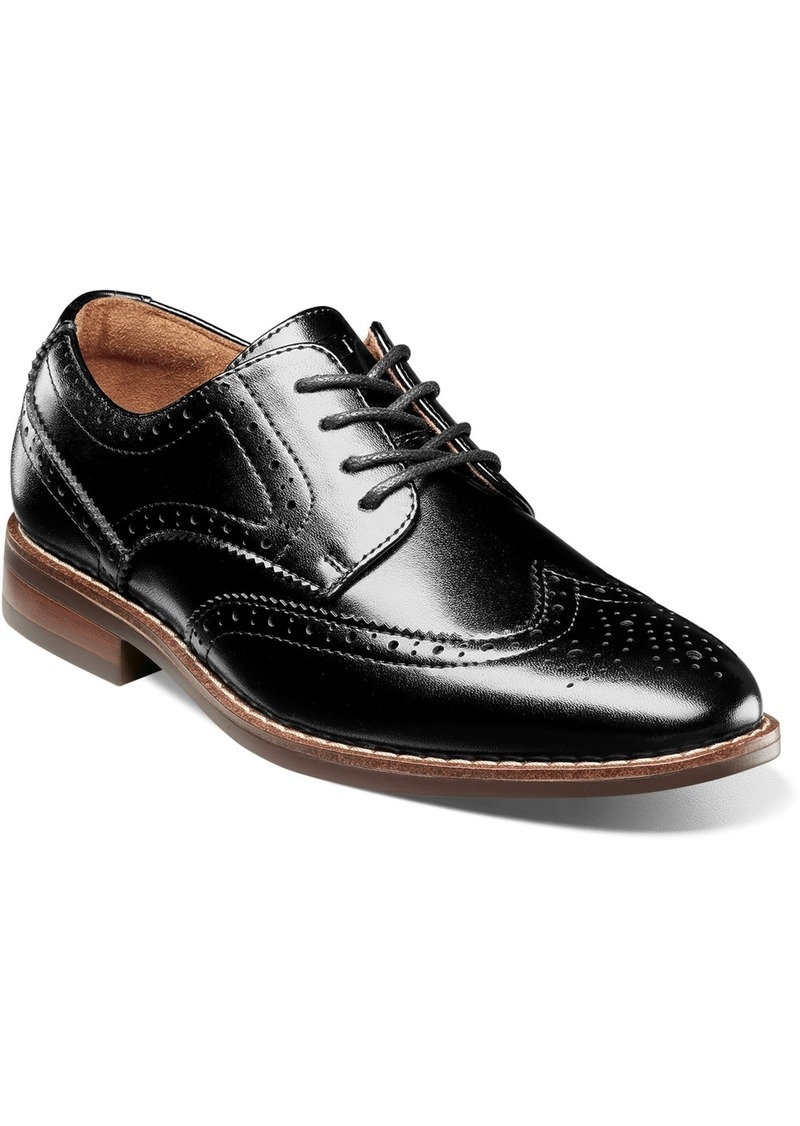 Florsheim Little Boys Rucci Junior Wingtip Oxford Shoes - Black