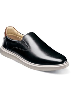 Florsheim Men's Social Plain Toe Slip On Sneaker - BlackWhite
