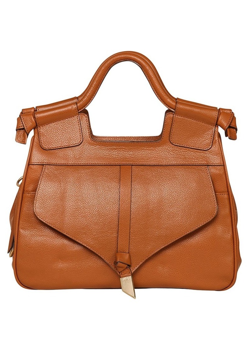 Foley + Corinna Brittany Satchel- Leather Handbag with Adjustable Strap Roomy Interior with a zipper pocket and two open pockets