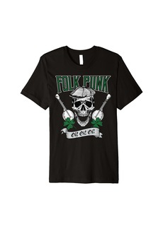 Folk Clothing Celtic Folk Punk Skull Music Premium T-Shirt