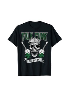 Folk Clothing Celtic Folk Punk Skull Music T-Shirt T-Shirt