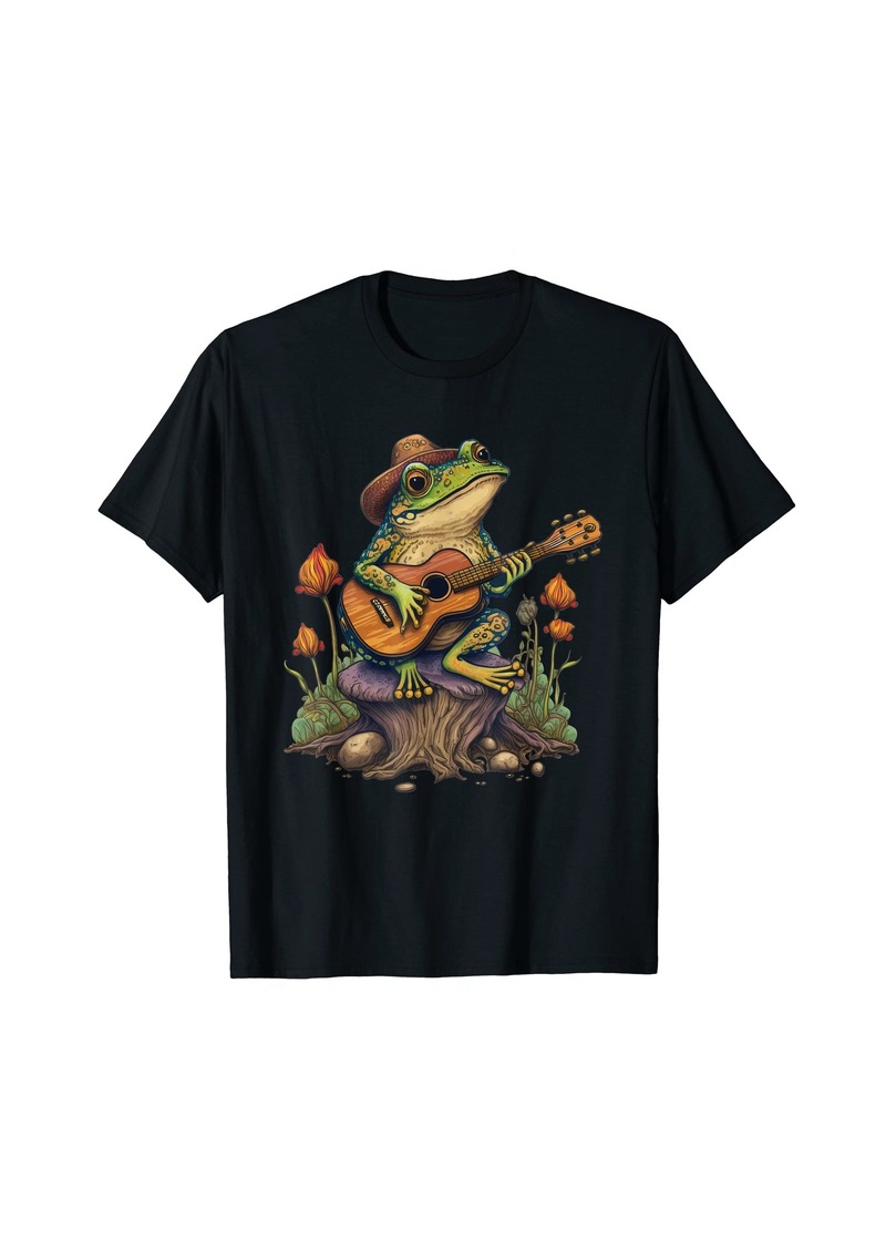 Folk Clothing Folk Music Frog Playing Guitar T-Shirt