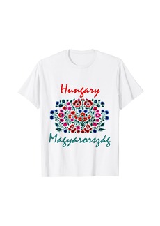 Folk Clothing HUNGARY | Folk Art Flowers Kalocsa Magyarország Day Fest T-Shirt