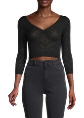 For Love & Lemons Fiona Cropped Sweater