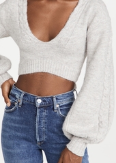 For Love & Lemons Amelia Crop Sweater