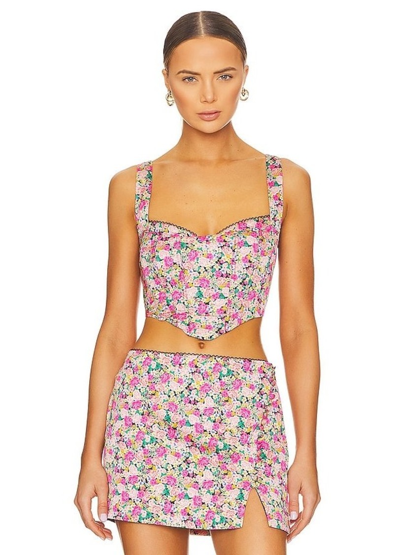 For Love & Lemons Gladiola Crop Top