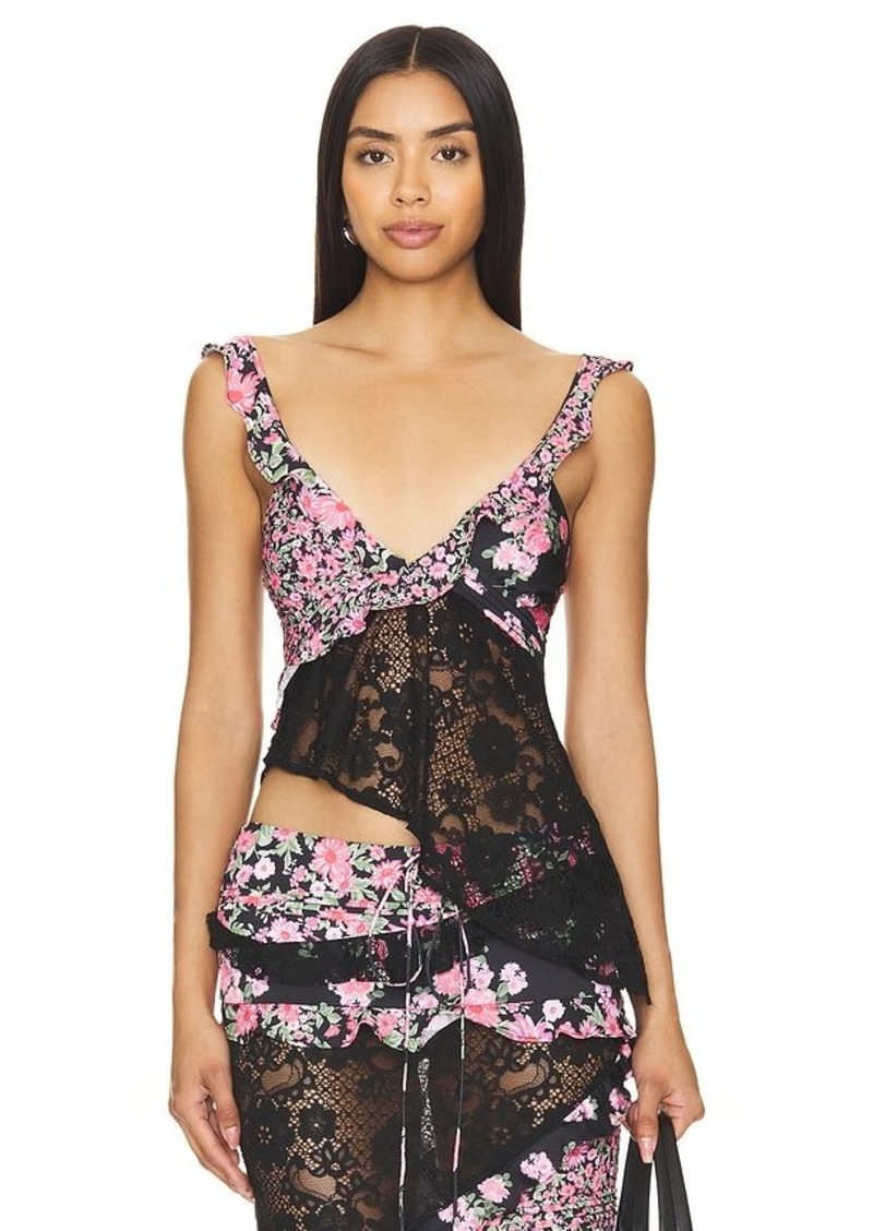 For Love & Lemons Rosalyn Crop Top