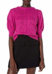 For Love & Lemons Women's Brooke Pointelle Sweater  Extra Small