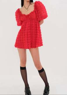 For Love & Lemons Hannah Mini Dress In Red Floral