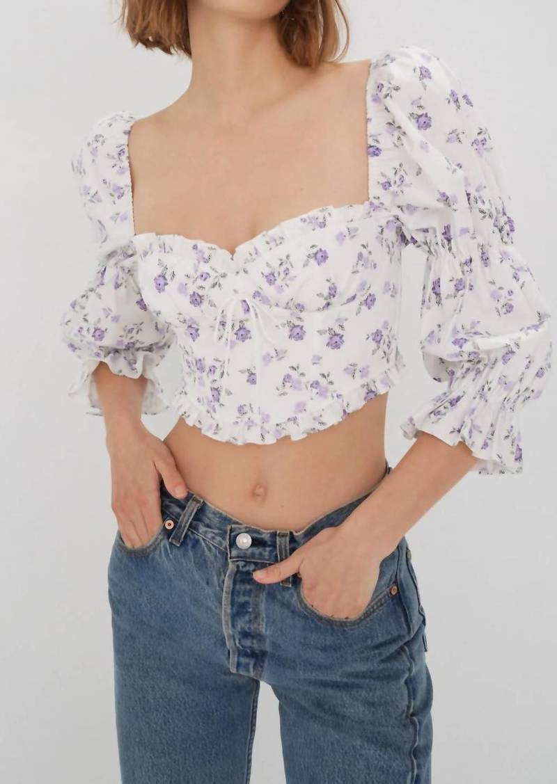 For Love & Lemons Leslie Blouse In Lavender Multi