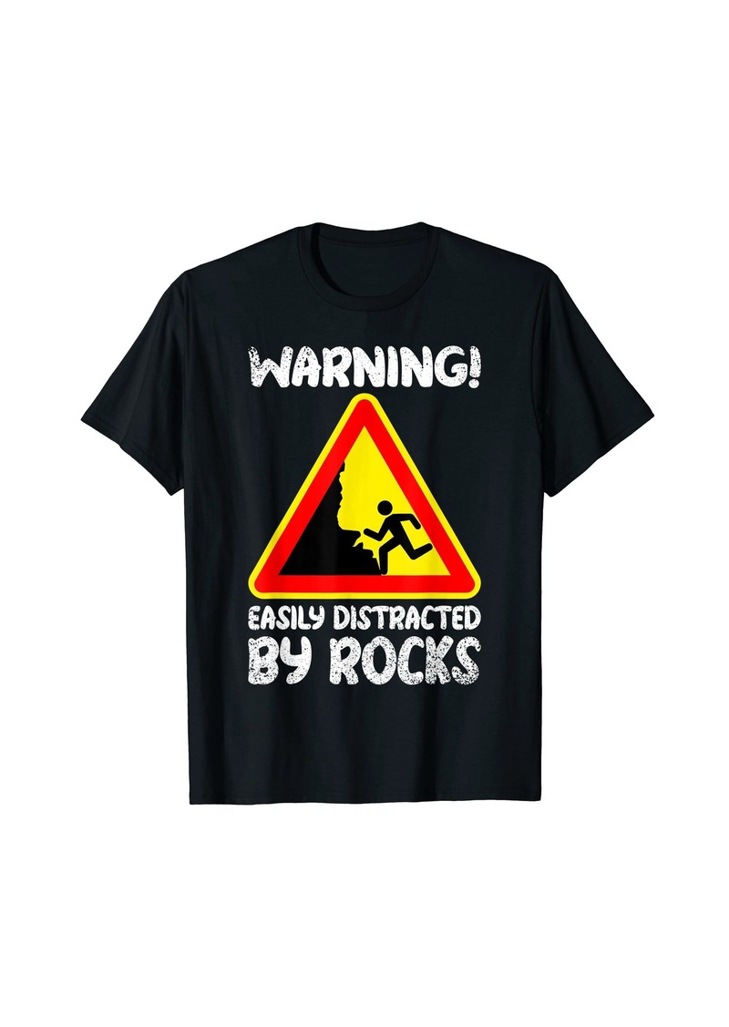 Fossil Easily Distracted By Rocks Rock Collector Geology Geologist T-Shirt