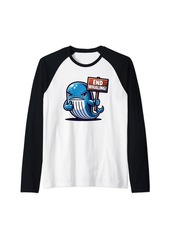 Fossil End Whaling Whale Conservation Save the Whales Raglan Baseball Tee