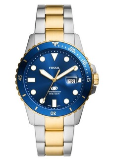 Fossil Blue Dive Bracelet Watch