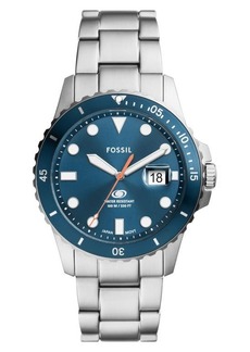 Fossil Blue GMT Silicone Strap Watch