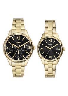Fossil His & Hers Three-Hand Quartz Set of 2 Bracelet Watches in Gold at Nordstrom Rack
