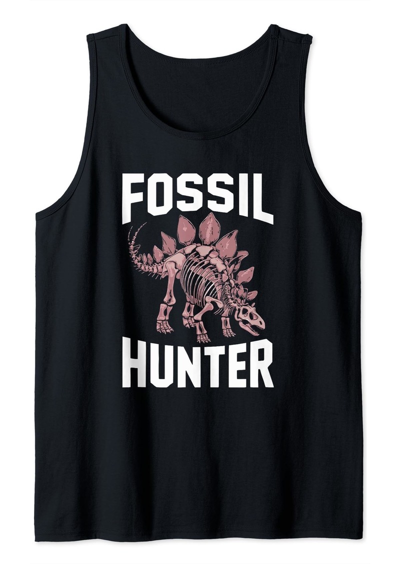 Fossil Hunter Paleontologist Dinosaur Funny Archeology Tank Top