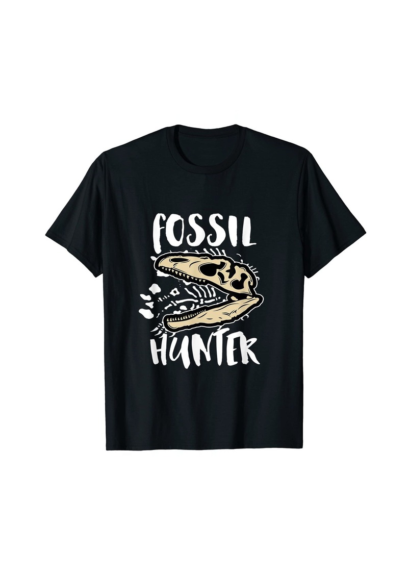 Funny Fossils Hunter Dinosaur Paleontology Dig Bones T-Shirt