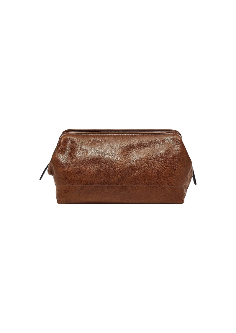 Fossil Leather Travel Toiletry Bag Shave Dopp Kit   (Model: MLG0724222)