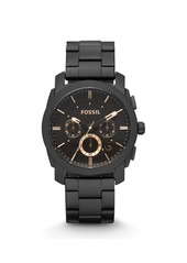 Fossil Machine Mid-Size Chronograph Black Stainless Steel Watch 42mm