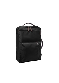 Fossil Men's Buckner Fabric  Convertible Travel Backpack and Briefcase Messenger Bag Black  (Model: MBG9519001)