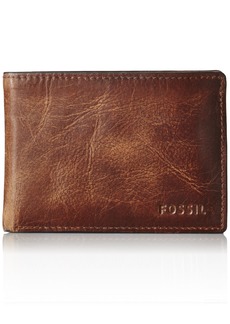Fossil Men's Derrick Leather Slim Minimalist Bifold Front Pocket Wallet Brown (Model: ML3709200)
