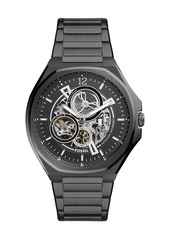 Fossil Men's Evanston Automatic, Black-Tone Stainless Steel Watch