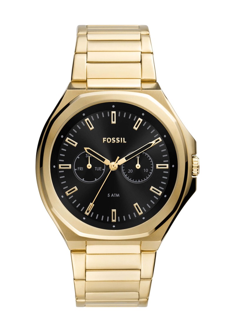 Fossil Men's Evanston Multifunction, Gold-Tone Stainless Steel Watch