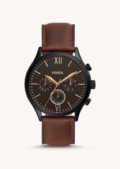 Fossil Men's Fenmore Midsize Multifunction, Black-Tone Stainless Steel Watch