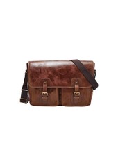 Fossil Men's Greenville Leather Briefcase Messenger Laptop Bag Cognac  (Model: MBG9560222)