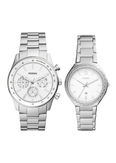 Fossil Men's His and Hers Multifunction, Stainless Steel Watch